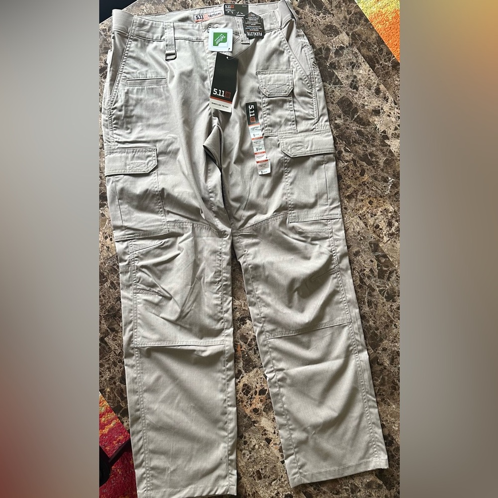 5.11 Tactical Tan Cargo Pants with Reinforced Knees